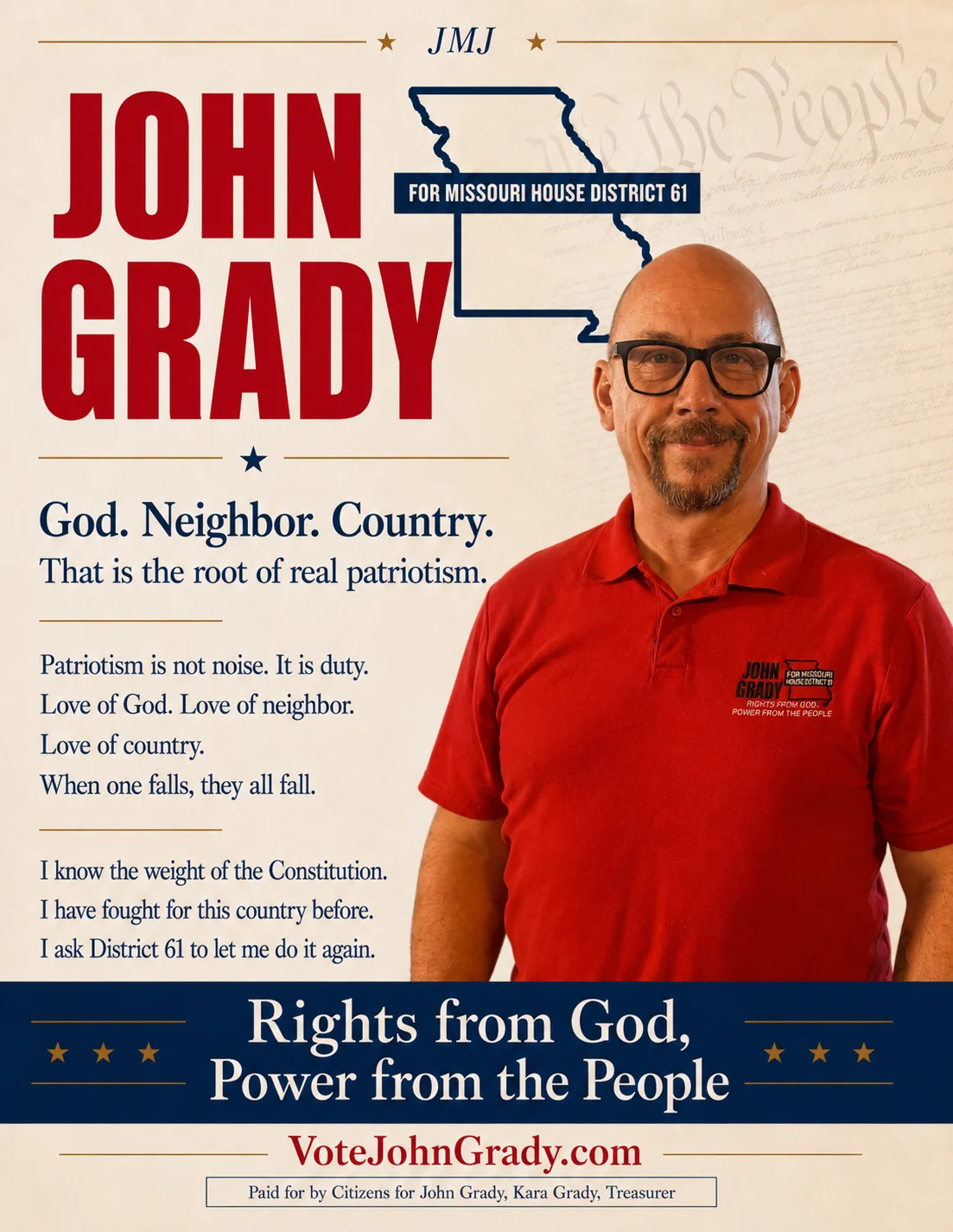 John Grady for Missouri State Representative District 61